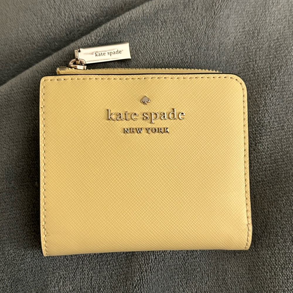 Kate Spade Yellow Bi-fold Wallet like NEW